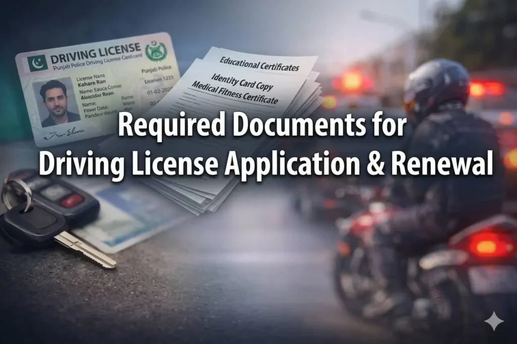 Required Documents for Driving License Application & Renewal